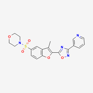 4-({3-Methyl-2-[3-(pyridin-3-yl)-1,2,4-oxadiazol-5-yl]-1-benzofuran-5-yl}sulfonyl)morpholine