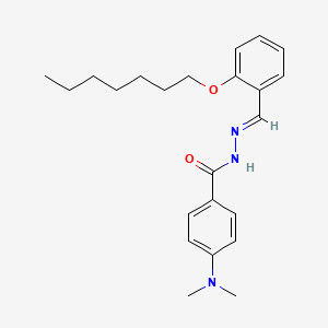 4-(Dimethylamino)-N'-[(E)-[2-(heptyloxy)phenyl]methylidene]benzohydrazide