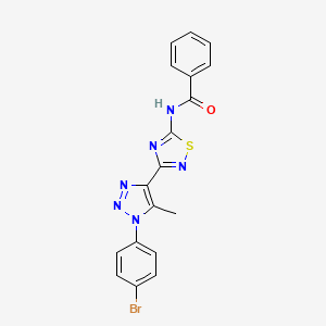 N-{3-[1-(4-bromophenyl)-5-methyl-1H-1,2,3-triazol-4-yl]-1,2,4-thiadiazol-5-yl}benzamide