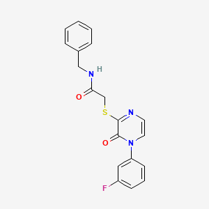 N-benzyl-2-{[4-(3-fluorophenyl)-3-oxo-3,4-dihydropyrazin-2-yl]sulfanyl}acetamide