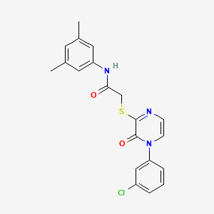 2-{[4-(3-chlorophenyl)-3-oxo-3,4-dihydropyrazin-2-yl]sulfanyl}-N-(3,5-dimethylphenyl)acetamide