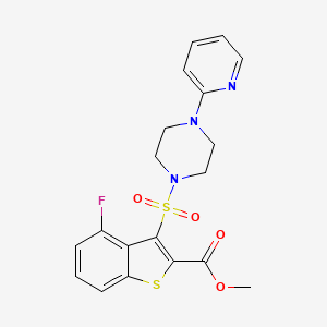 Methyl 4-fluoro-3-{[4-(pyridin-2-yl)piperazin-1-yl]sulfonyl}-1-benzothiophene-2-carboxylate