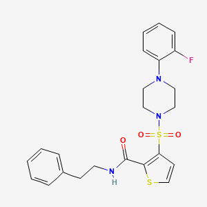 3-{[4-(2-fluorophenyl)piperazin-1-yl]sulfonyl}-N-(2-phenylethyl)thiophene-2-carboxamide