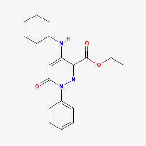 Ethyl 4-(cyclohexylamino)-6-oxo-1-phenyl-1,6-dihydropyridazine-3-carboxylate