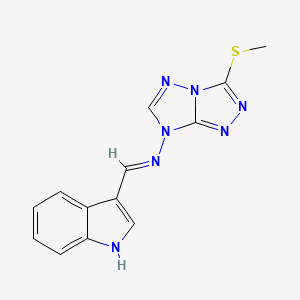 molecular formula C13H11N7S B11265861 N-[(E)-1H-indol-3-ylmethylidene]-3-(methylsulfanyl)-7H-[1,2,4]triazolo[4,3-b][1,2,4]triazol-7-amine 