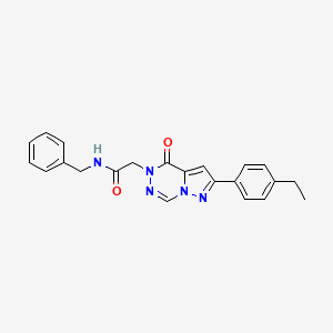 molecular formula C22H21N5O2 B11265873 N-benzyl-2-[2-(4-ethylphenyl)-4-oxopyrazolo[1,5-d][1,2,4]triazin-5(4H)-yl]acetamide 