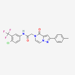 N-[4-chloro-3-(trifluoromethyl)phenyl]-2-[2-(4-methylphenyl)-4-oxopyrazolo[1,5-a]pyrazin-5(4H)-yl]acetamide