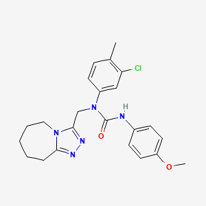 1-(3-chloro-4-methylphenyl)-3-(4-methoxyphenyl)-1-(6,7,8,9-tetrahydro-5H-[1,2,4]triazolo[4,3-a]azepin-3-ylmethyl)urea