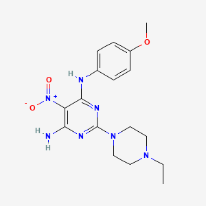 2-(4-ethylpiperazin-1-yl)-N4-(4-methoxyphenyl)-5-nitropyrimidine-4,6-diamine