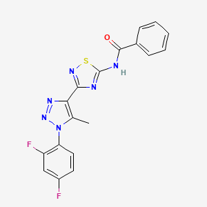 N-{3-[1-(2,4-difluorophenyl)-5-methyl-1H-1,2,3-triazol-4-yl]-1,2,4-thiadiazol-5-yl}benzamide