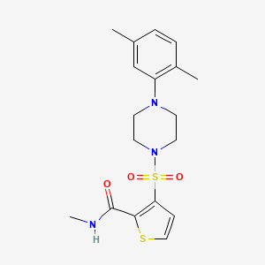 3-{[4-(2,5-dimethylphenyl)piperazin-1-yl]sulfonyl}-N-methylthiophene-2-carboxamide