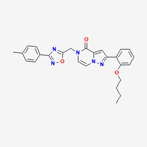 2-(2-butoxyphenyl)-5-((3-(p-tolyl)-1,2,4-oxadiazol-5-yl)methyl)pyrazolo[1,5-a]pyrazin-4(5H)-one