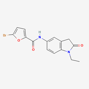 molecular formula C15H13BrN2O3 B11265942 5-bromo-N-(1-ethyl-2-oxoindolin-5-yl)furan-2-carboxamide 