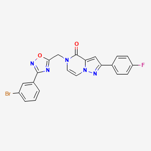 5-{[3-(3-bromophenyl)-1,2,4-oxadiazol-5-yl]methyl}-2-(4-fluorophenyl)pyrazolo[1,5-a]pyrazin-4(5H)-one