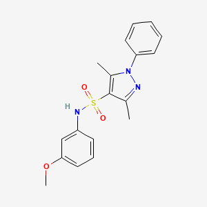 N-(3-methoxyphenyl)-3,5-dimethyl-1-phenyl-1H-pyrazole-4-sulfonamide