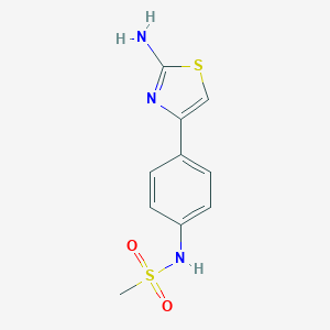 molecular formula C10H11N3O2S2 B112660 N-[4-(2-amino-4-thiazolyl)phenyl]Methanesulfonamide CAS No. 476338-85-9