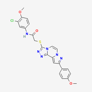 N-(3-Chloro-4-methoxyphenyl)-2-{[9-(4-methoxyphenyl)pyrazolo[1,5-A][1,2,4]triazolo[3,4-C]pyrazin-3-YL]sulfanyl}acetamide