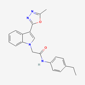 N-(4-ethylphenyl)-2-[3-(5-methyl-1,3,4-oxadiazol-2-yl)-1H-indol-1-yl]acetamide