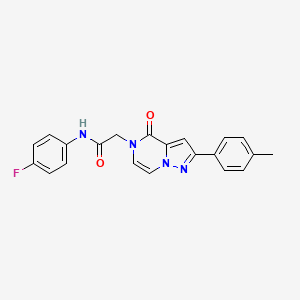 molecular formula C21H17FN4O2 B11266045 N-(4-fluorophenyl)-2-[2-(4-methylphenyl)-4-oxopyrazolo[1,5-a]pyrazin-5(4H)-yl]acetamide 