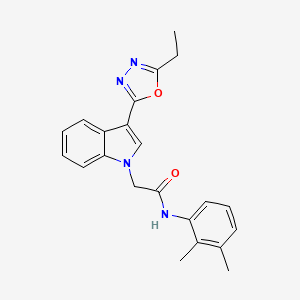 molecular formula C22H22N4O2 B11266066 N-(2,3-dimethylphenyl)-2-[3-(5-ethyl-1,3,4-oxadiazol-2-yl)-1H-indol-1-yl]acetamide 