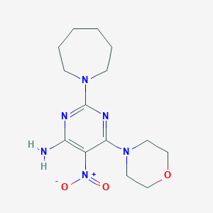 2-(Azepan-1-yl)-6-(morpholin-4-yl)-5-nitropyrimidin-4-amine