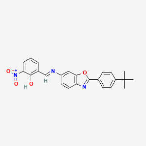 2-[(E)-{[2-(4-tert-butylphenyl)-1,3-benzoxazol-6-yl]imino}methyl]-6-nitrophenol