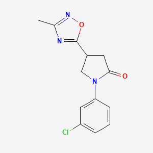 1-(3-Chlorophenyl)-4-(3-methyl-1,2,4-oxadiazol-5-yl)pyrrolidin-2-one