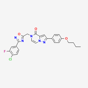 2-(4-butoxyphenyl)-5-((3-(4-chloro-3-fluorophenyl)-1,2,4-oxadiazol-5-yl)methyl)pyrazolo[1,5-a]pyrazin-4(5H)-one