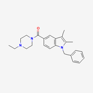 molecular formula C24H29N3O B11266114 (1-benzyl-2,3-dimethyl-1H-indol-5-yl)(4-ethylpiperazin-1-yl)methanone 