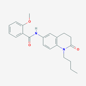 molecular formula C21H24N2O3 B11266124 N-(1-butyl-2-oxo-1,2,3,4-tetrahydroquinolin-6-yl)-2-methoxybenzamide 