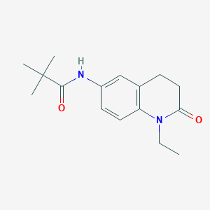 molecular formula C16H22N2O2 B11266159 N-(1-ethyl-2-oxo-1,2,3,4-tetrahydroquinolin-6-yl)-2,2-dimethylpropanamide 