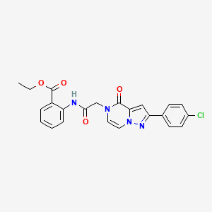 ethyl 2-({[2-(4-chlorophenyl)-4-oxopyrazolo[1,5-a]pyrazin-5(4H)-yl]acetyl}amino)benzoate