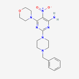 2-(4-Benzylpiperazin-1-yl)-6-(morpholin-4-yl)-5-nitropyrimidin-4-amine