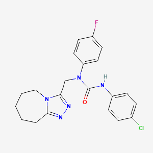 3-(4-chlorophenyl)-1-(4-fluorophenyl)-1-(6,7,8,9-tetrahydro-5H-[1,2,4]triazolo[4,3-a]azepin-3-ylmethyl)urea