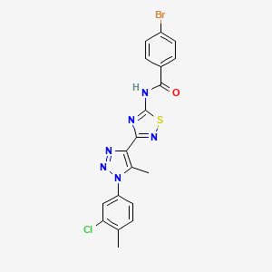 4-bromo-N-{3-[1-(3-chloro-4-methylphenyl)-5-methyl-1H-1,2,3-triazol-4-yl]-1,2,4-thiadiazol-5-yl}benzamide