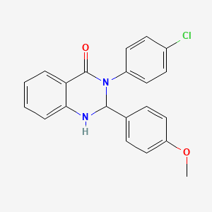 3-(4-chlorophenyl)-2-(4-methoxyphenyl)-2,3-dihydroquinazolin-4(1H)-one