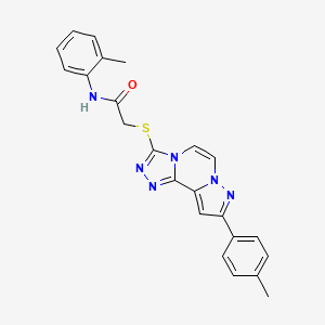 N-(2-Methylphenyl)-2-{[9-(4-methylphenyl)pyrazolo[1,5-A][1,2,4]triazolo[3,4-C]pyrazin-3-YL]sulfanyl}acetamide