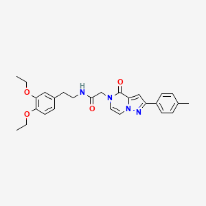 N-[2-(3,4-diethoxyphenyl)ethyl]-2-[2-(4-methylphenyl)-4-oxopyrazolo[1,5-a]pyrazin-5(4H)-yl]acetamide