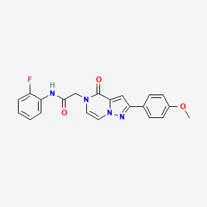 N-(2-fluorophenyl)-2-[2-(4-methoxyphenyl)-4-oxopyrazolo[1,5-a]pyrazin-5-yl]acetamide