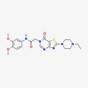 N-(3,4-dimethoxyphenyl)-2-[2-(4-ethylpiperazin-1-yl)-7-oxo[1,3]thiazolo[4,5-d]pyrimidin-6(7H)-yl]acetamide