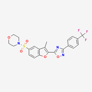 4-[(3-Methyl-2-{3-[4-(trifluoromethyl)phenyl]-1,2,4-oxadiazol-5-yl}-1-benzofuran-5-yl)sulfonyl]morpholine