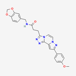 N-(1,3-benzodioxol-5-ylmethyl)-3-[9-(4-methoxyphenyl)pyrazolo[1,5-a][1,2,4]triazolo[3,4-c]pyrazin-3-yl]propanamide