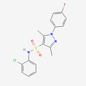 N-(2-chlorophenyl)-1-(4-fluorophenyl)-3,5-dimethyl-1H-pyrazole-4-sulfonamide