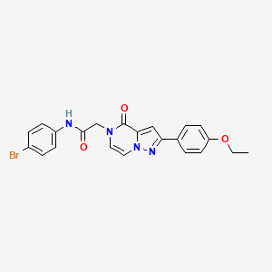 molecular formula C22H19BrN4O3 B11266458 N-(4-bromophenyl)-2-[2-(4-ethoxyphenyl)-4-oxopyrazolo[1,5-a]pyrazin-5(4H)-yl]acetamide 