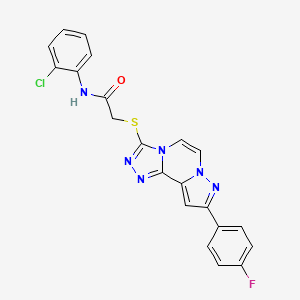 N-(2-chlorophenyl)-2-((9-(4-fluorophenyl)pyrazolo[1,5-a][1,2,4]triazolo[3,4-c]pyrazin-3-yl)thio)acetamide