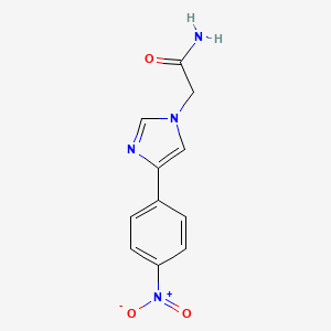 molecular formula C11H10N4O3 B11266500 2-[4-(4-nitrophenyl)-1H-imidazol-1-yl]acetamide 