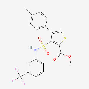 Methyl 4-(4-methylphenyl)-3-{[3-(trifluoromethyl)phenyl]sulfamoyl}thiophene-2-carboxylate