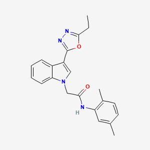 N-(2,5-dimethylphenyl)-2-[3-(5-ethyl-1,3,4-oxadiazol-2-yl)-1H-indol-1-yl]acetamide