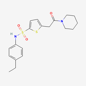 N-(4-Ethylphenyl)-5-[2-oxo-2-(piperidin-1-YL)ethyl]thiophene-2-sulfonamide