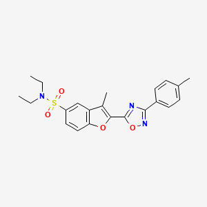 N,N-diethyl-3-methyl-2-[3-(4-methylphenyl)-1,2,4-oxadiazol-5-yl]-1-benzofuran-5-sulfonamide